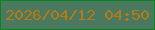 文字の大きさ：4、枠の色：07841c、背景の色：4a7960、文字の色：b37a18 無料ブログパーツのブログ時計
