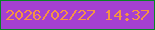 文字の大きさ：4、枠の色：078426、背景の色：a540d1、文字の色：f59344 無料ブログパーツのブログ時計