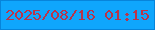 文字の大きさ：2、枠の色：0784da、背景の色：0fa6fc、文字の色：b93449 無料ブログパーツのブログ時計