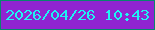 文字の大きさ：4、枠の色：07866e、背景の色：9024d1、文字の色：1ff4f3 無料ブログパーツのブログ時計