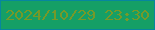 文字の大きさ：1、枠の色：07869f、背景の色：159f66、文字の色：759929 無料ブログパーツのブログ時計
