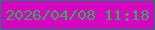 文字の大きさ：1、枠の色：078779、背景の色：d606c0、文字の色：2eb156 無料ブログパーツのブログ時計