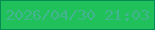 文字の大きさ：3、枠の色：078b54、背景の色：20c15a、文字の色：43b390 無料ブログパーツのブログ時計