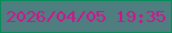 文字の大きさ：4、枠の色：078b59、背景の色：4f7e80、文字の色：d0138d 無料ブログパーツのブログ時計