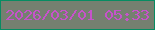 文字の大きさ：4、枠の色：078c62、背景の色：758070、文字の色：c653ca 無料ブログパーツのブログ時計