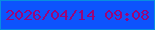 文字の大きさ：1、枠の色：078ee0、背景の色：0d53fd、文字の色：9b0578 無料ブログパーツのブログ時計