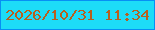 文字の大きさ：1、枠の色：078ff4、背景の色：1ddcf7、文字の色：b75f1f 無料ブログパーツのブログ時計