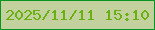 文字の大きさ：3、枠の色：079421、背景の色：c2d19d、文字の色：69b112 無料ブログパーツのブログ時計