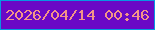 文字の大きさ：2、枠の色：0797e2、背景の色：6a08c6、文字の色：f39587 無料ブログパーツのブログ時計
