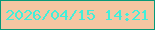 文字の大きさ：4、枠の色：079978、背景の色：f4c6a2、文字の色：41efda 無料ブログパーツのブログ時計