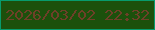文字の大きさ：3、枠の色：079b6d、背景の色：1c500c、文字の色：6d4028 無料ブログパーツのブログ時計