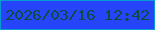 文字の大きさ：2、枠の色：079bd4、背景の色：2645fa、文字の色：0c4d41 無料ブログパーツのブログ時計