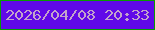 文字の大きさ：4、枠の色：079c01、背景の色：6009e8、文字の色：c3a2cb 無料ブログパーツのブログ時計