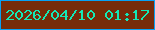 文字の大きさ：2、枠の色：07a1f3、背景の色：762b09、文字の色：12e9b7 無料ブログパーツのブログ時計
