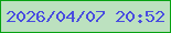 文字の大きさ：2、枠の色：07a212、背景の色：bce1bf、文字の色：494ce0 無料ブログパーツのブログ時計