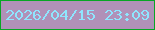 文字の大きさ：4、枠の色：07a625、背景の色：b091b8、文字の色：8fe5fe 無料ブログパーツのブログ時計