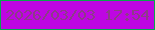 文字の大きさ：1、枠の色：07a84d、背景の色：be06e2、文字の色：8d3c88 無料ブログパーツのブログ時計