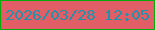 文字の大きさ：2、枠の色：07aa0c、背景の色：e25e67、文字の色：2291aa 無料ブログパーツのブログ時計