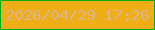 文字の大きさ：1、枠の色：07aa17、背景の色：efae15、文字の色：d9b590 無料ブログパーツのブログ時計