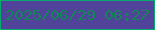 文字の大きさ：5、枠の色：07ab6e、背景の色：51429a、文字の色：118657 無料ブログパーツのブログ時計