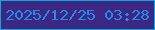 文字の大きさ：1、枠の色：07abd9、背景の色：3c2785、文字の色：278be6 無料ブログパーツのブログ時計