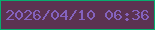 文字の大きさ：4、枠の色：07ac6e、背景の色：5b3251、文字の色：8462bd 無料ブログパーツのブログ時計