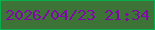 文字の大きさ：1、枠の色：07af4e、背景の色：3e7337、文字の色：7e09a6 無料ブログパーツのブログ時計