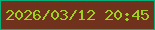 文字の大きさ：5、枠の色：07af7a、背景の色：70311d、文字の色：9dd11d 無料ブログパーツのブログ時計