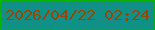 文字の大きさ：2、枠の色：07b204、背景の色：109087、文字の色：924803 無料ブログパーツのブログ時計