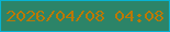 文字の大きさ：5、枠の色：07b2d3、背景の色：2c8468、文字の色：bb7802 無料ブログパーツのブログ時計