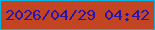 文字の大きさ：1、枠の色：07b3e3、背景の色：c34422、文字の色：2816a9 無料ブログパーツのブログ時計