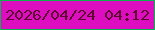 文字の大きさ：2、枠の色：07b54c、背景の色：dc0ec0、文字の色：5e0630 無料ブログパーツのブログ時計