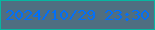 文字の大きさ：3、枠の色：07b6a1、背景の色：4f6e81、文字の色：026ff8 無料ブログパーツのブログ時計