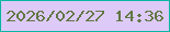 文字の大きさ：3、枠の色：07b79f、背景の色：ddcaf9、文字の色：607743 無料ブログパーツのブログ時計