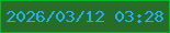 文字の大きさ：2、枠の色：07b825、背景の色：266e28、文字の色：26aef4 無料ブログパーツのブログ時計