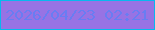 文字の大きさ：2、枠の色：07b8ee、背景の色：9773e4、文字の色：697df2 無料ブログパーツのブログ時計