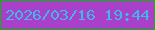文字の大きさ：1、枠の色：07b908、背景の色：a940ca、文字の色：41b6e9 無料ブログパーツのブログ時計