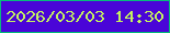 文字の大きさ：2、枠の色：07ba7c、背景の色：4a05d8、文字の色：c3f160 無料ブログパーツのブログ時計