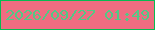 文字の大きさ：3、枠の色：07bb52、背景の色：ef6d81、文字の色：53c985 無料ブログパーツのブログ時計
