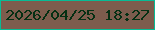 文字の大きさ：4、枠の色：07bb95、背景の色：7d5c4d、文字の色：052f13 無料ブログパーツのブログ時計