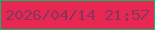 文字の大きさ：5、枠の色：07bc66、背景の色：e82753、文字の色：88355b 無料ブログパーツのブログ時計