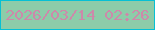 文字の大きさ：1、枠の色：07c0d4、背景の色：8dcca9、文字の色：cd89aa 無料ブログパーツのブログ時計