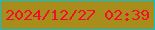 文字の大きさ：5、枠の色：07c0d9、背景の色：a98d1a、文字の色：ee102e 無料ブログパーツのブログ時計
