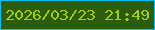 文字の大きさ：5、枠の色：07c0f6、背景の色：2a5d0e、文字の色：a7cb15 無料ブログパーツのブログ時計