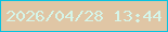 文字の大きさ：2、枠の色：07c2e1、背景の色：e0c6a5、文字の色：d5f5e9 無料ブログパーツのブログ時計