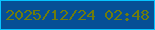 文字の大きさ：3、枠の色：07c4ff、背景の色：064f96、文字の色：6f7c0d 無料ブログパーツのブログ時計