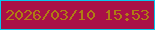 文字の大きさ：5、枠の色：07c7ee、背景の色：a91047、文字の色：af7c14 無料ブログパーツのブログ時計
