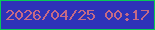 文字の大きさ：5、枠の色：07c957、背景の色：2e32b8、文字の色：c56a86 無料ブログパーツのブログ時計