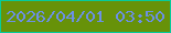 文字の大きさ：5、枠の色：07ca9a、背景の色：679209、文字の色：6b90e6 無料ブログパーツのブログ時計