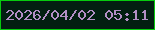 文字の大きさ：3、枠の色：07cb0e、背景の色：031f11、文字の色：b38ec5 無料ブログパーツのブログ時計
